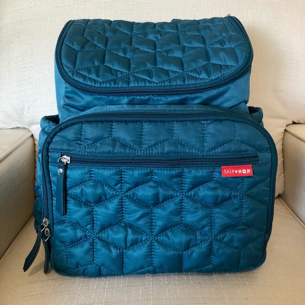 Skip Hop Forma Quilted Blue/Teal Diaper Backpack